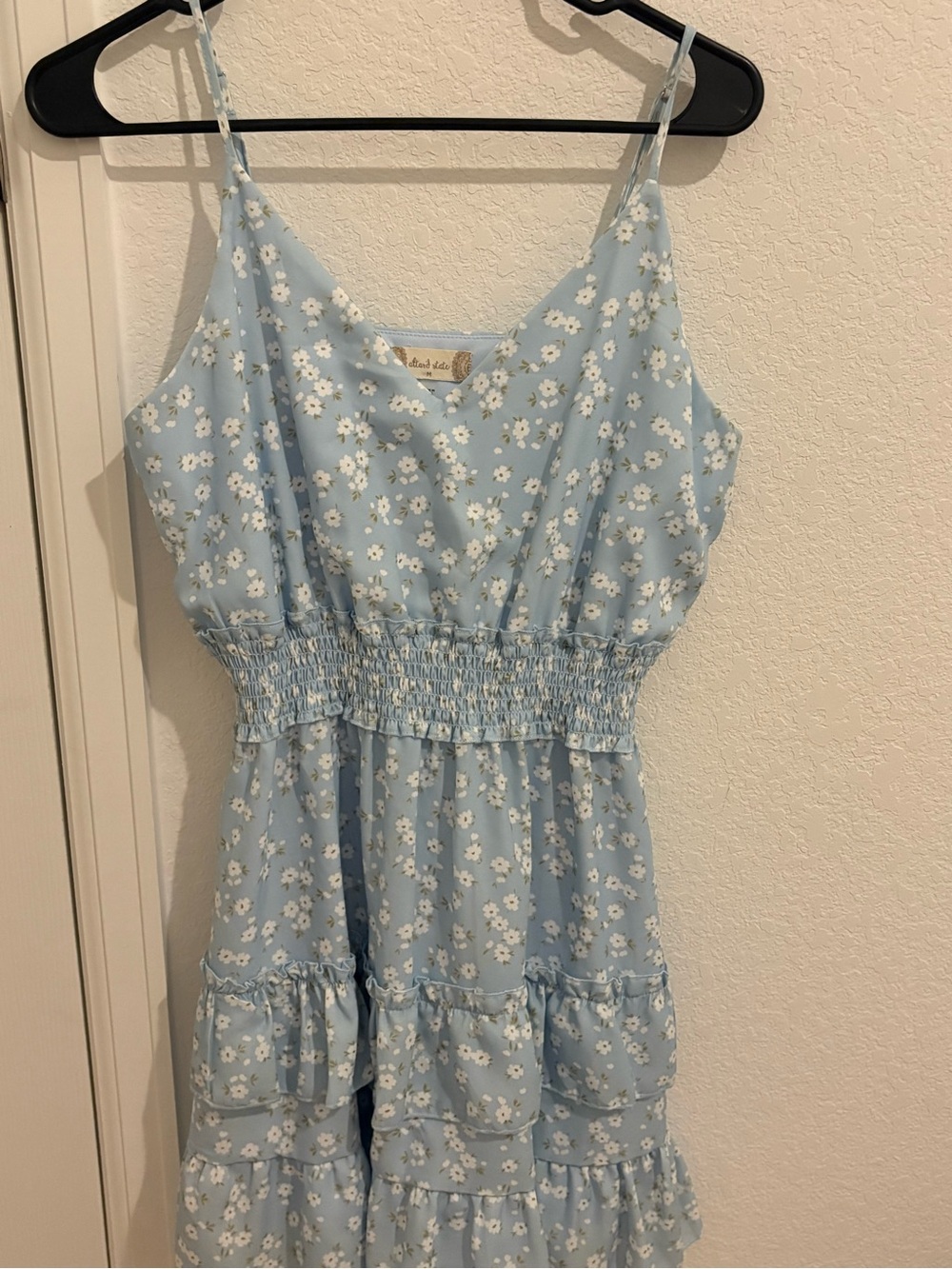 Altar'd State Light Blue Daisy Tiered Skirt — Girls